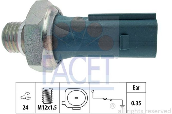 Facet Διακόπτης Πίεσης Λαδιού - 7.0177