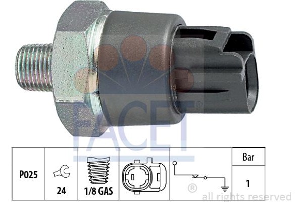 Facet Διακόπτης Πίεσης Λαδιού - 7.0188