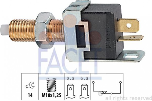 Facet Διακόπτης Των Φώτων Φρένων - 7.1017