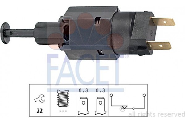 Facet Διακόπτης Των Φώτων Φρένων - 7.1050