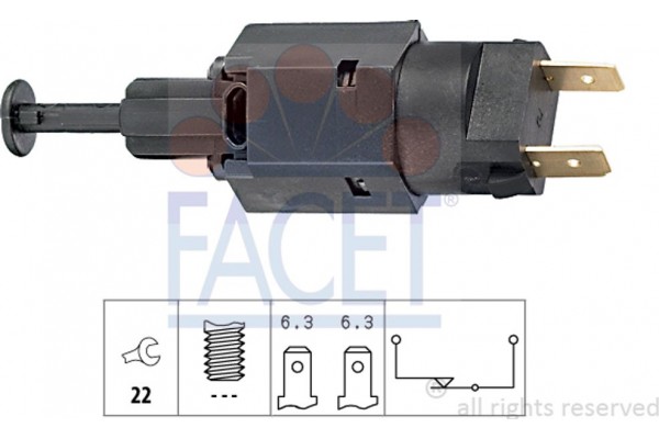 Facet Διακόπτης Των Φώτων Φρένων - 7.1050