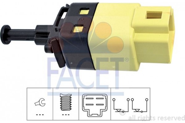 Facet Διακόπτης Των Φώτων Φρένων - 7.1264