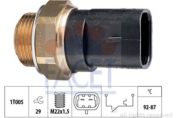 Facet Θερμικός διακόπτης, Βεντιλατέρ Ψυγείου - 7.5031