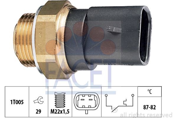 Facet Θερμικός διακόπτης, Βεντιλατέρ Ψυγείου - 7.5102