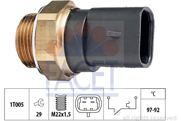 Facet Θερμικός διακόπτης, Βεντιλατέρ Ψυγείου - 7.5103