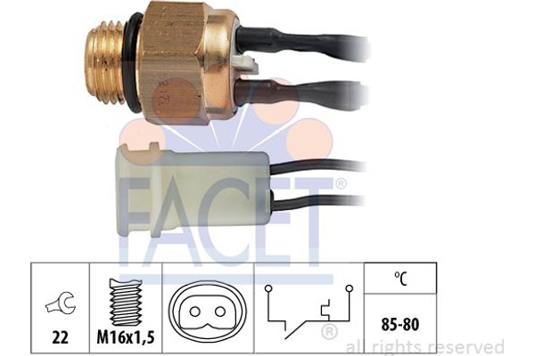 Facet Θερμικός διακόπτης, Βεντιλατέρ Ψυγείου - 7.5217