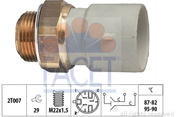 Facet Θερμικός διακόπτης, Βεντιλατέρ Ψυγείου - 7.5645