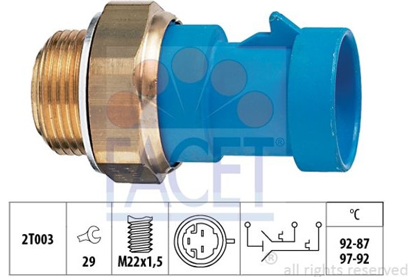 Facet Θερμικός διακόπτης, Βεντιλατέρ Ψυγείου - 7.5681