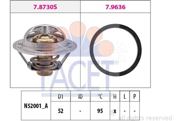 Facet Θερμοστάτης, Ψυκτικό Υγρό - 7.8730