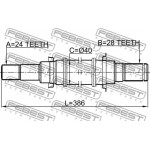 Febest Άξονας Μετάδοσης Κίνησης - 0512-BL16MT