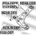 Febest Άρθρωση Υποστήριξης - 0520-DEF