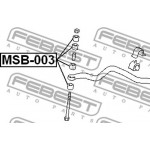 Febest Έδραση, Διαμήκης Δοκός Άξονα - MSB-003