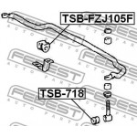 Febest Έδραση, Διαμήκης Δοκός Άξονα - TSB-718