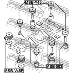 Febest Έδραση , Σώμα Άξονα - MSB-V45