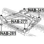 Febest Έδραση , Σώμα Άξονα - NAB-341