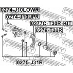 Febest Οδηγός στήριξης, Δαγκάνα φρέν. - 0274-J10LOWR