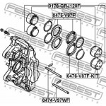 Febest Οδηγός στήριξης, Δαγκάνα φρέν. - 0474-V97WF