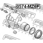 Febest Οδηγός στήριξης, Δαγκάνα φρέν. - 0574-MZ6F