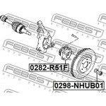 Febest Παξιμάδι, Άξονας μετάδ. Κίνησης - 0298-NHUB01