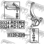 Febest Ψαλίδι, Ανάρτηση Τροχών - 0324-RD1LH