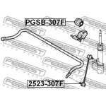 Febest Ράβδος/στήριγμα, Ράβδος Στρέψης - 2523-307F