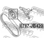 Febest Τεντωτήρας, Ιμάντας poly-V - 0787-JB420