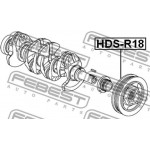 Febest Τροχαλία ιμάντα, Στροφαλοφόρος Άξονας - HDS-R18