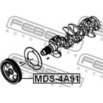 Febest Τροχαλία ιμάντα, Στροφαλοφόρος Άξονας - MDS-4A91