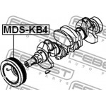 Febest Τροχαλία ιμάντα, Στροφαλοφόρος Άξονας - MDS-KB4