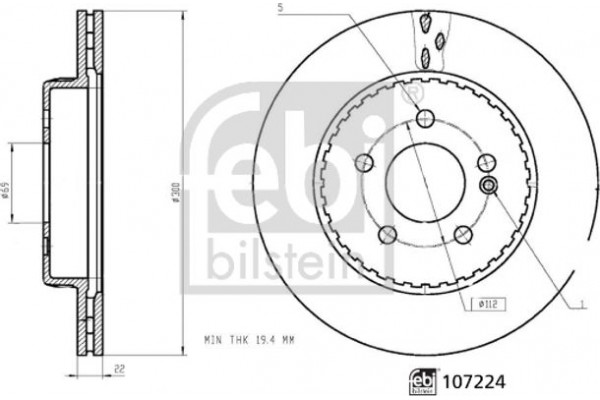 Febi Bilstein Δισκόπλακα - 107224