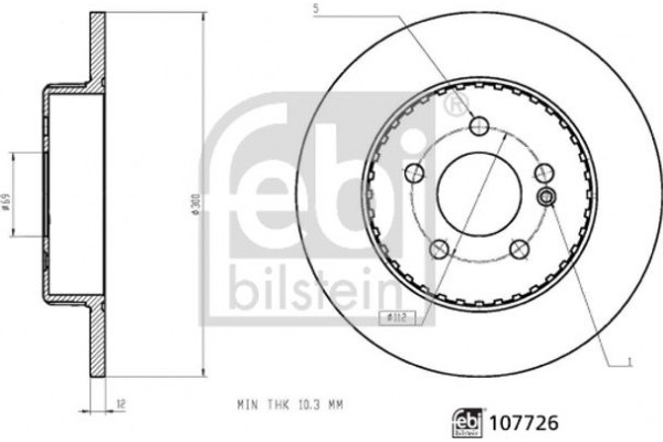 Febi Bilstein Δισκόπλακα - 107726