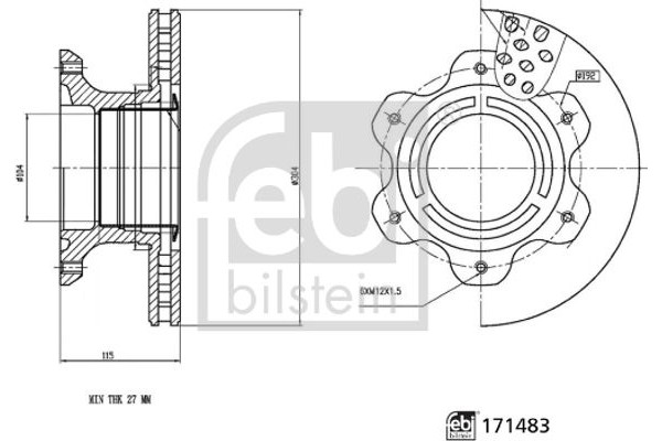 Febi Bilstein Δισκόπλακα - 171483