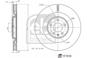 Febi Bilstein Δισκόπλακα - 171510