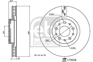 Febi Bilstein Δισκόπλακα - 173028