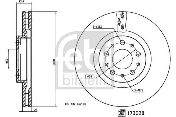 Febi Bilstein Δισκόπλακα - 173028