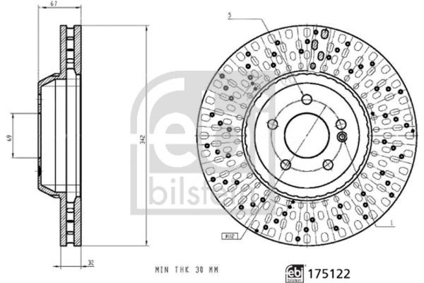 Febi Bilstein Δισκόπλακα - 175122