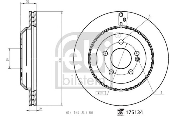 Febi Bilstein Δισκόπλακα - 175134