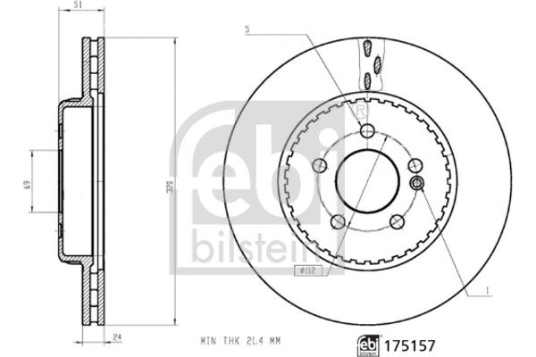 Febi Bilstein Δισκόπλακα - 175157