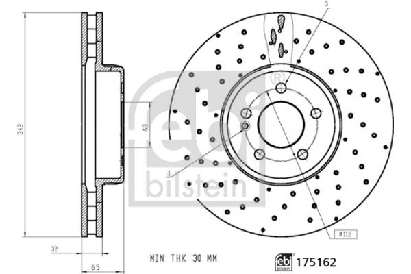 Febi Bilstein Δισκόπλακα - 175162