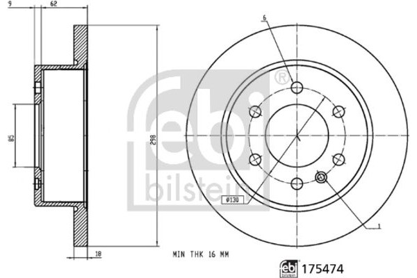 Febi Bilstein Δισκόπλακα - 175474