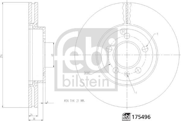 Febi Bilstein Δισκόπλακα - 175496