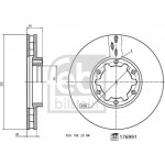 Febi Bilstein Δισκόπλακα - 176991