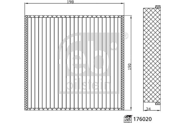 Febi Bilstein Φίλτρο, Αέρας Εσωτερικού Χώρου - 176020