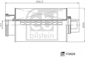 Febi Bilstein Φίλτρο, Αναπνοή Του Στροφαλοθάλαμου - 172620