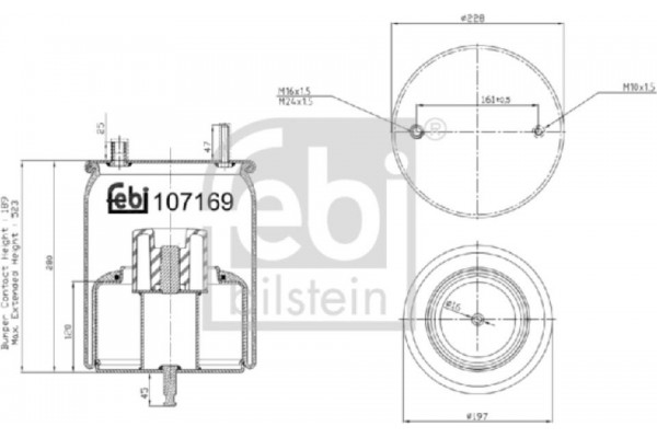 Febi Bilstein Φούσκα, Πνευματική Ανάρτηση - 107169 Febi Bilstein Φούσκα, Πνευματική Ανάρτηση - 107169