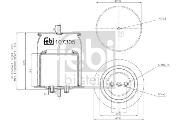 Febi Bilstein Φούσκα, Πνευματική Ανάρτηση - 107305