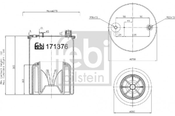 Febi Bilstein Φούσκα, Πνευματική Ανάρτηση - 171376 Febi Bilstein Φούσκα, Πνευματική Ανάρτηση - 171376