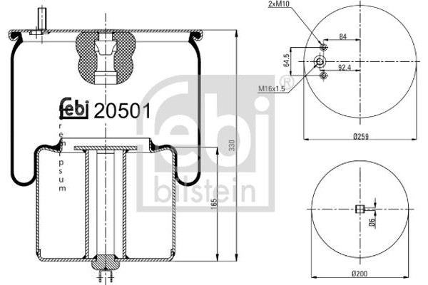 Febi Bilstein Φούσκα, Πνευματική Ανάρτηση - 20501