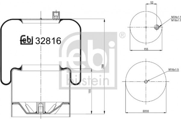 Febi Bilstein Φούσκα, Πνευματική Ανάρτηση - 32816