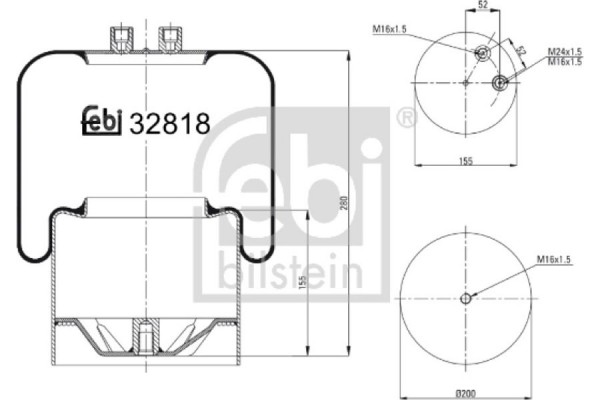 Febi Bilstein Φούσκα, Πνευματική Ανάρτηση - 32818 Febi Bilstein Φούσκα, Πνευματική Ανάρτηση - 32818